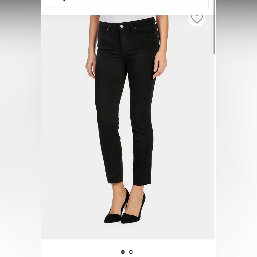 PAIGE - Jacqueline Straight Raw Hem Jeans